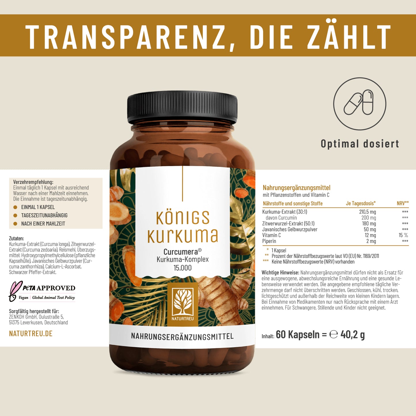Koenigskurkuma Curcuma Komplex Onlineshop Etikett