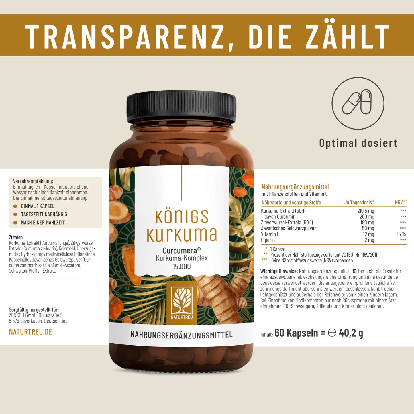 Koenigskurkuma Curcuma Komplex Onlineshop Etikett