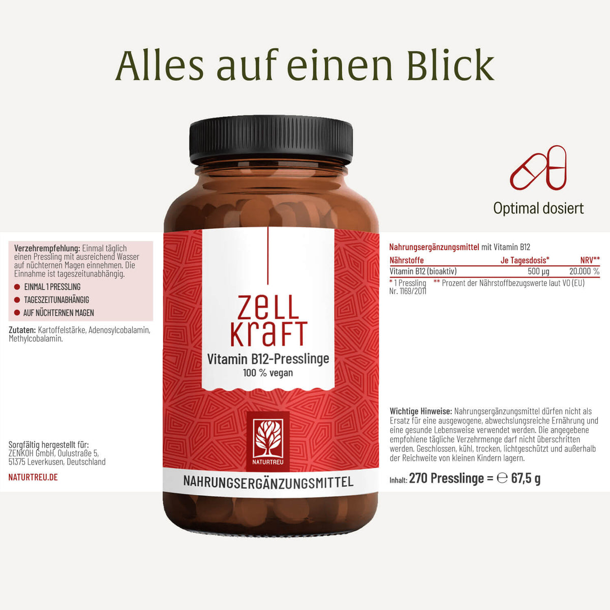 Zellkraft Vitamin B12 Presslinge Etikett 01