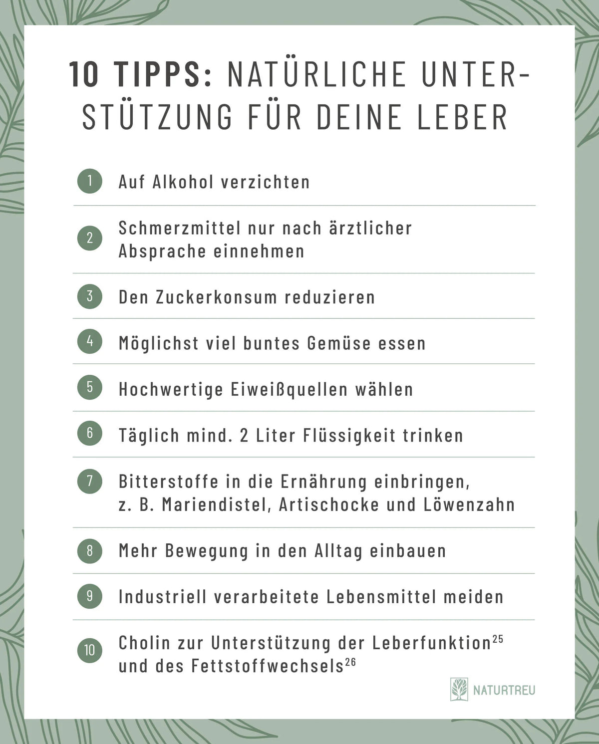 10 Tipps um die Leber zu entgiften 