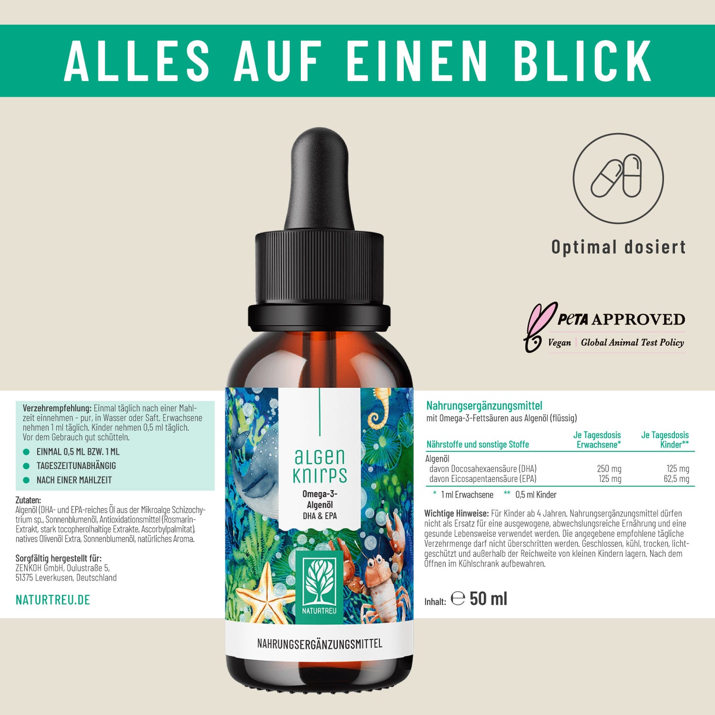 Onlineshop Creative Set Algenknirps Etikett 