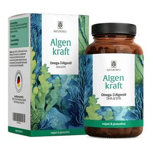 Algenkraft von NATURTREU, 60 Omega 3 Algenöl Kapseln DHA & EPA für 30 Tage