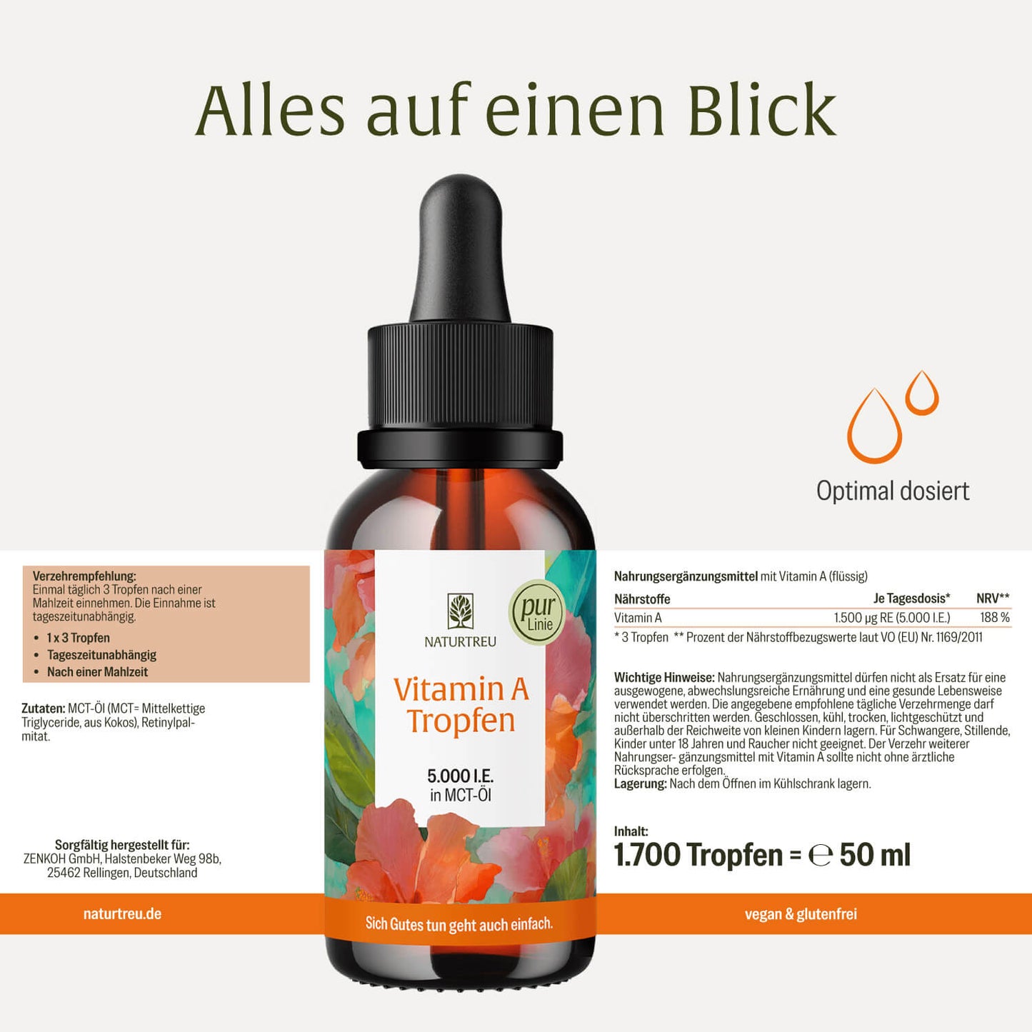 Augenweide Vitamin A Etikett