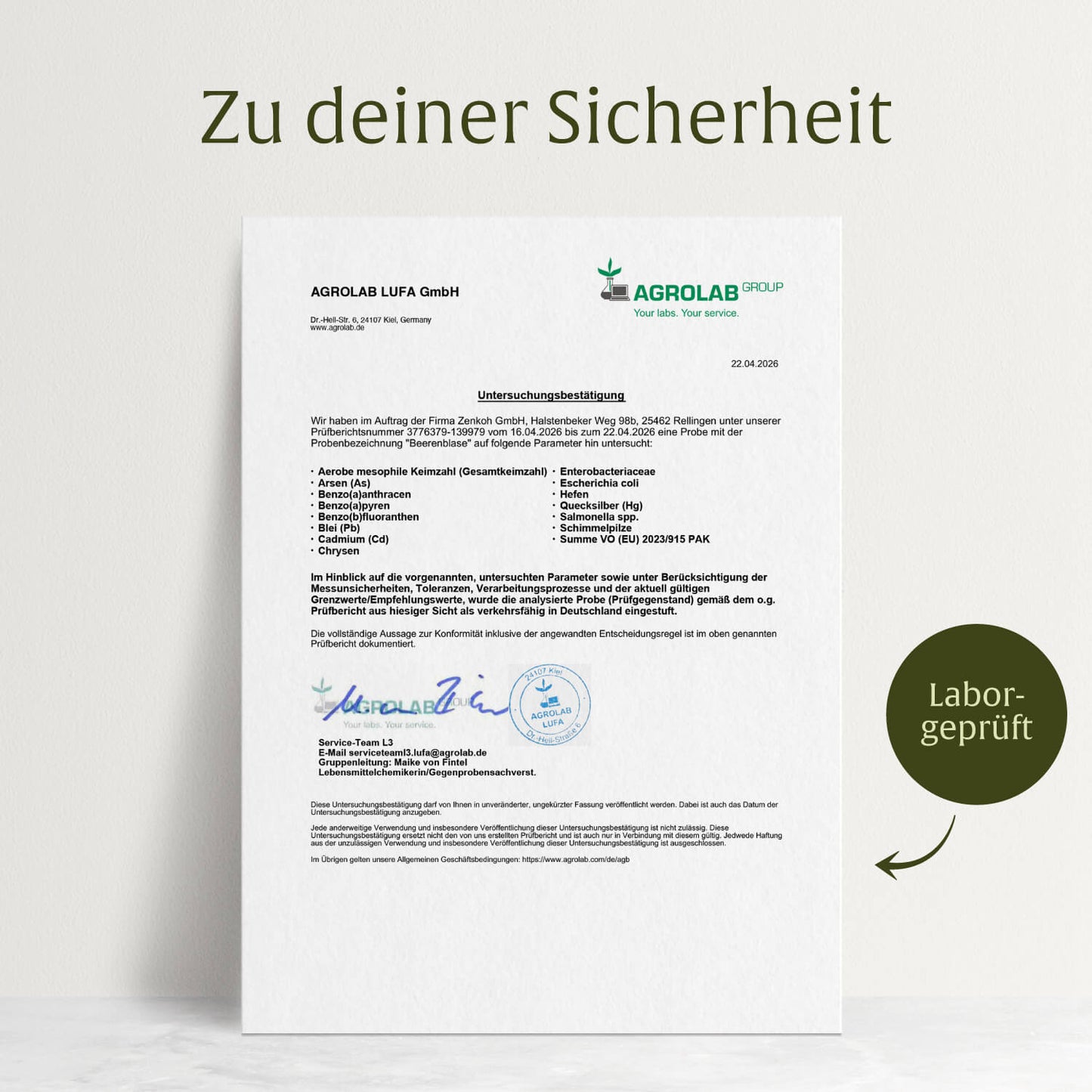 Beerenblase-Sticks D-Mannose Laborzertifikat