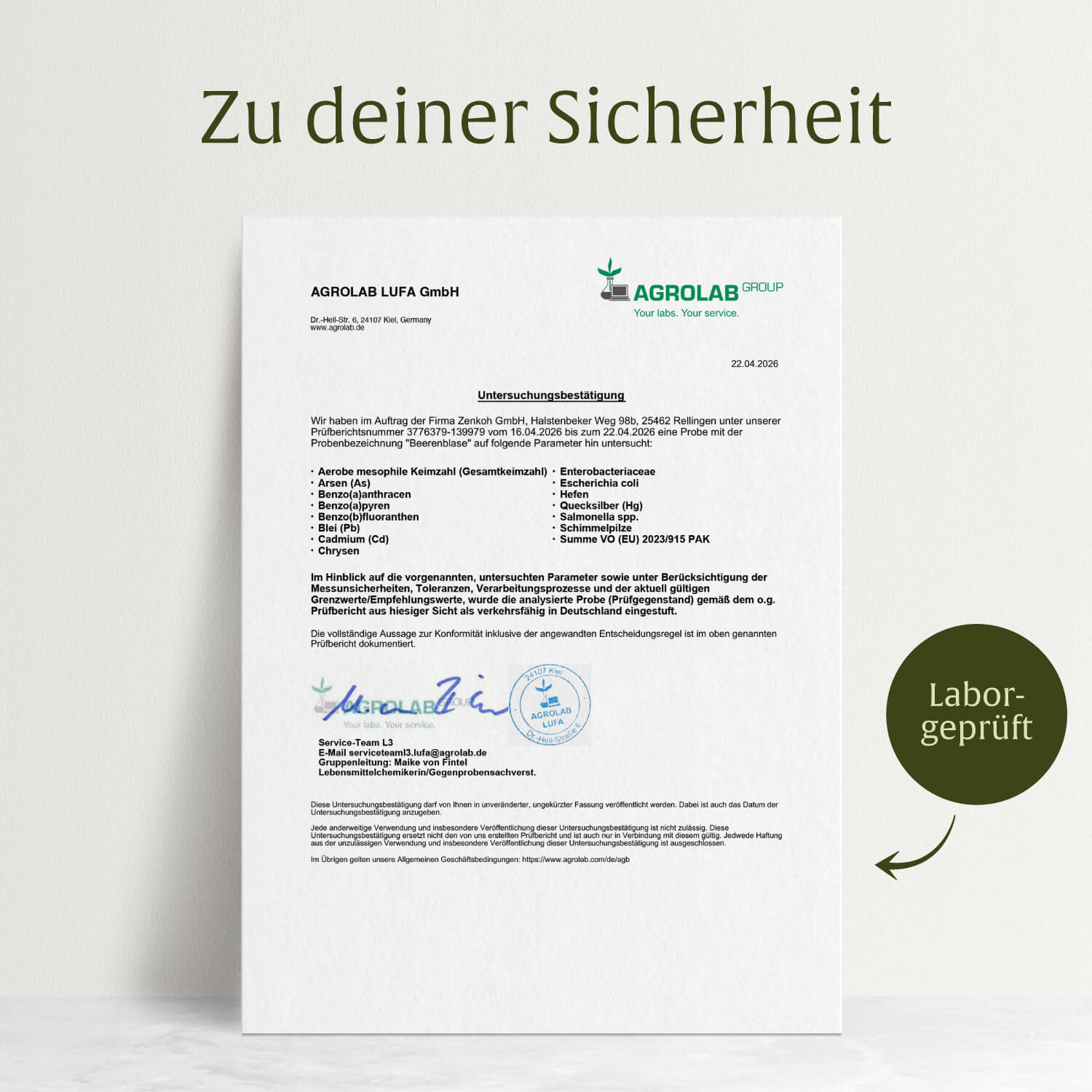 Beerenblase-Sticks D-Mannose Laborzertifikat
