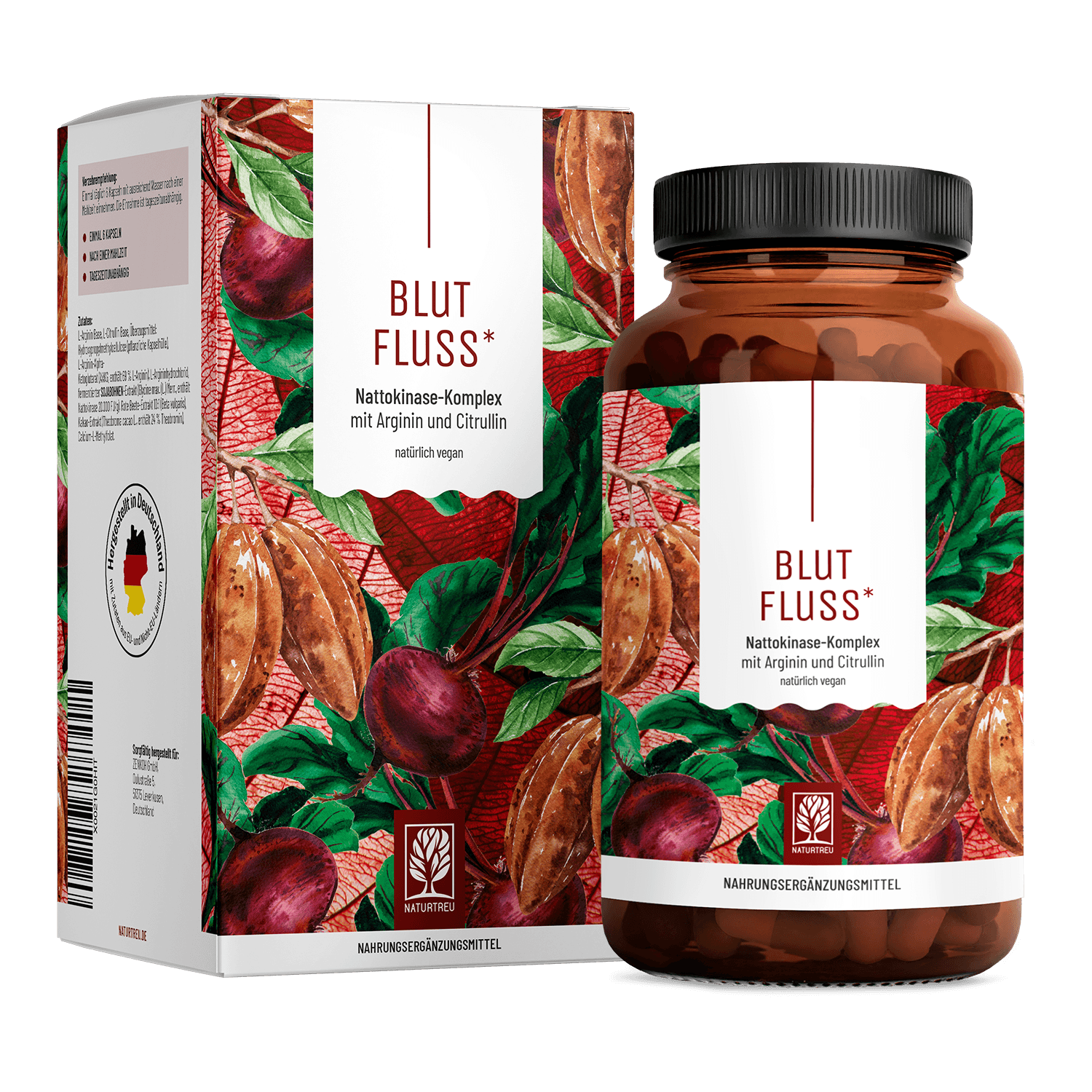 Blutfluss Nattokinase-Komplex mit Arginin und Citrullin Titelbild