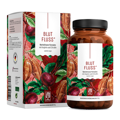 Blutfluss Nattokinase-Komplex mit Arginin und Citrullin Titelbild