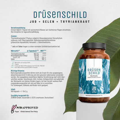 drüsenschild kelp komplex jod Etikett