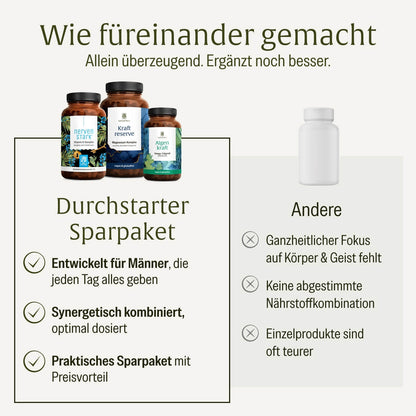 Durchstarter Sparpaket: Nervenstark, Kraftreserve & Algenkraft