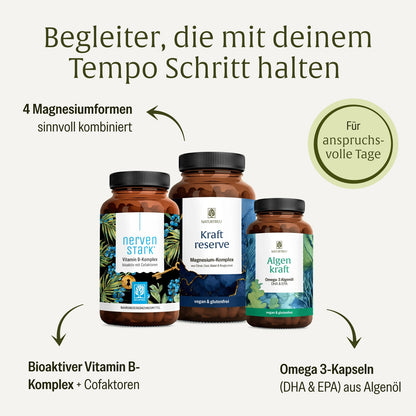 Durchstarter Sparpaket: Nervenstark, Kraftreserve & Algenkraft