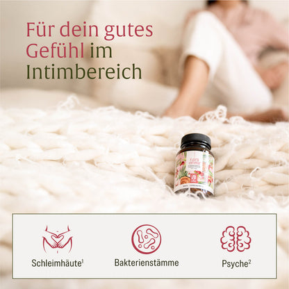 Grafik: NATURTREU Floraintima Kapseln tragen zum Erhalt normaler Schleimhäute bei 