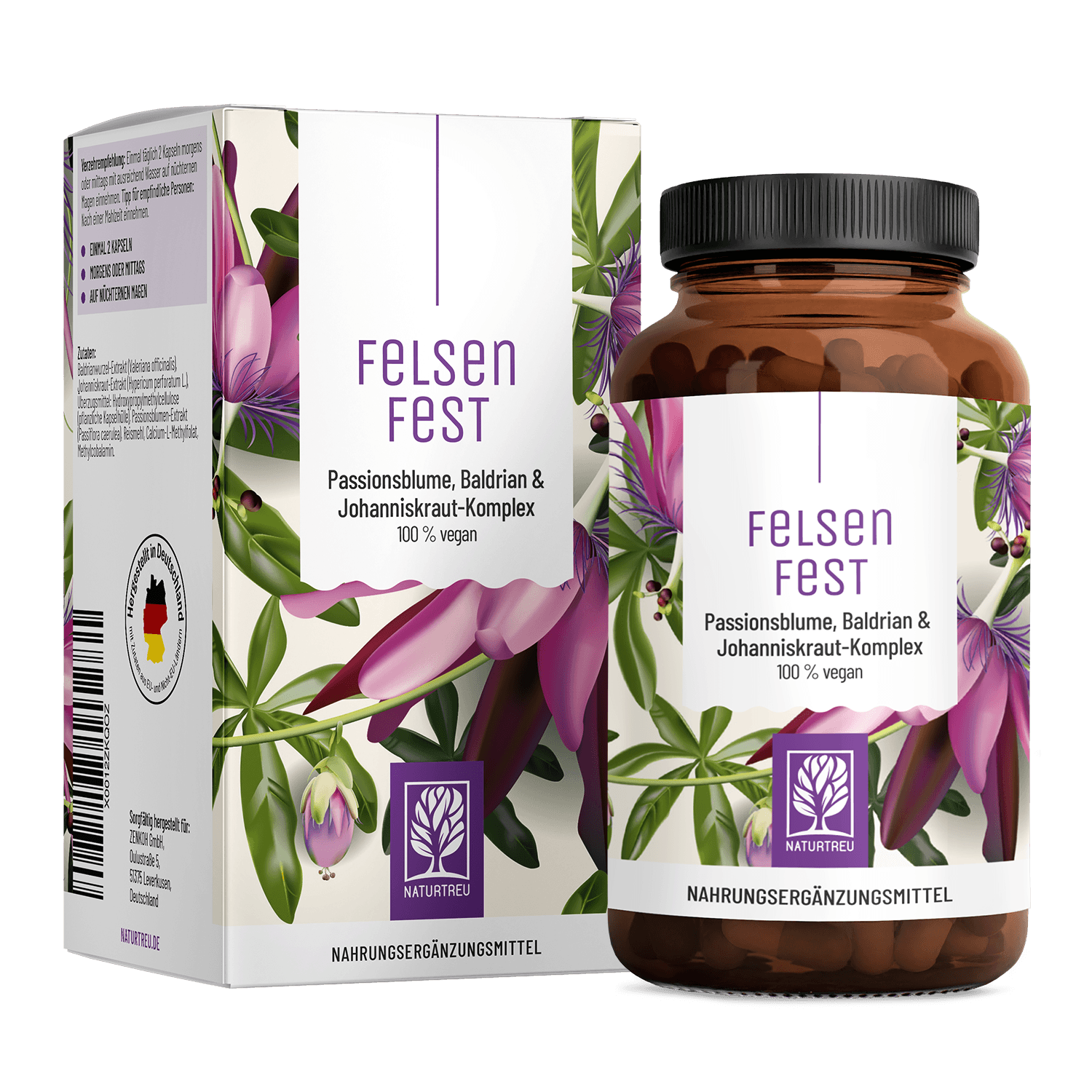 Felsenfest Passionsblume-Baldrian-Johanniskraut-Komplex Titelbild