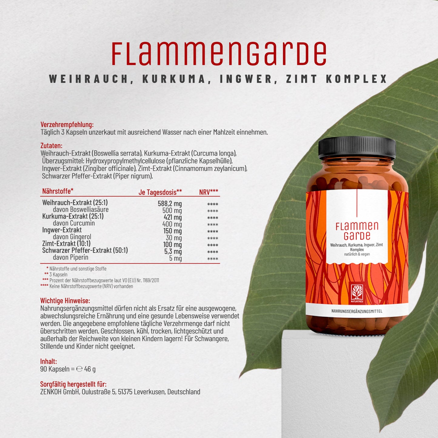 Flammengarde Etikett 