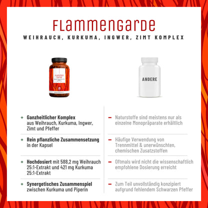Flammengarde im Vetgleich