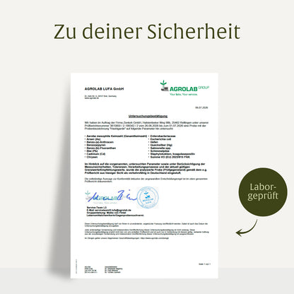 Hashigarde Creatives DE Laborzertifikat