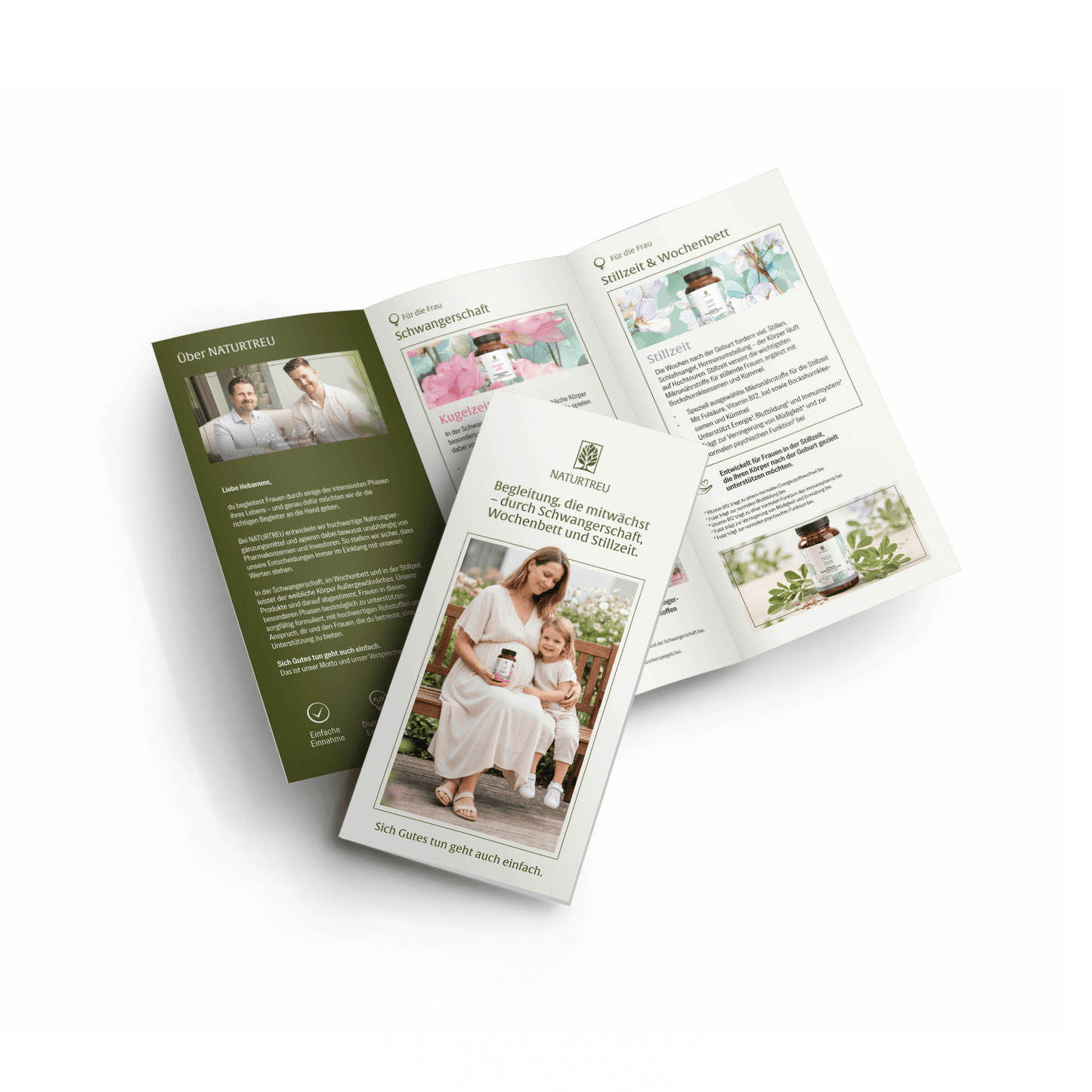 Flyer für Hebammen - Naturtreu Expertenprogramm