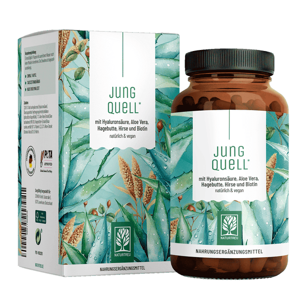 Hyaluron Kapseln mit Aloe Vera, Hagebutte & Biotin