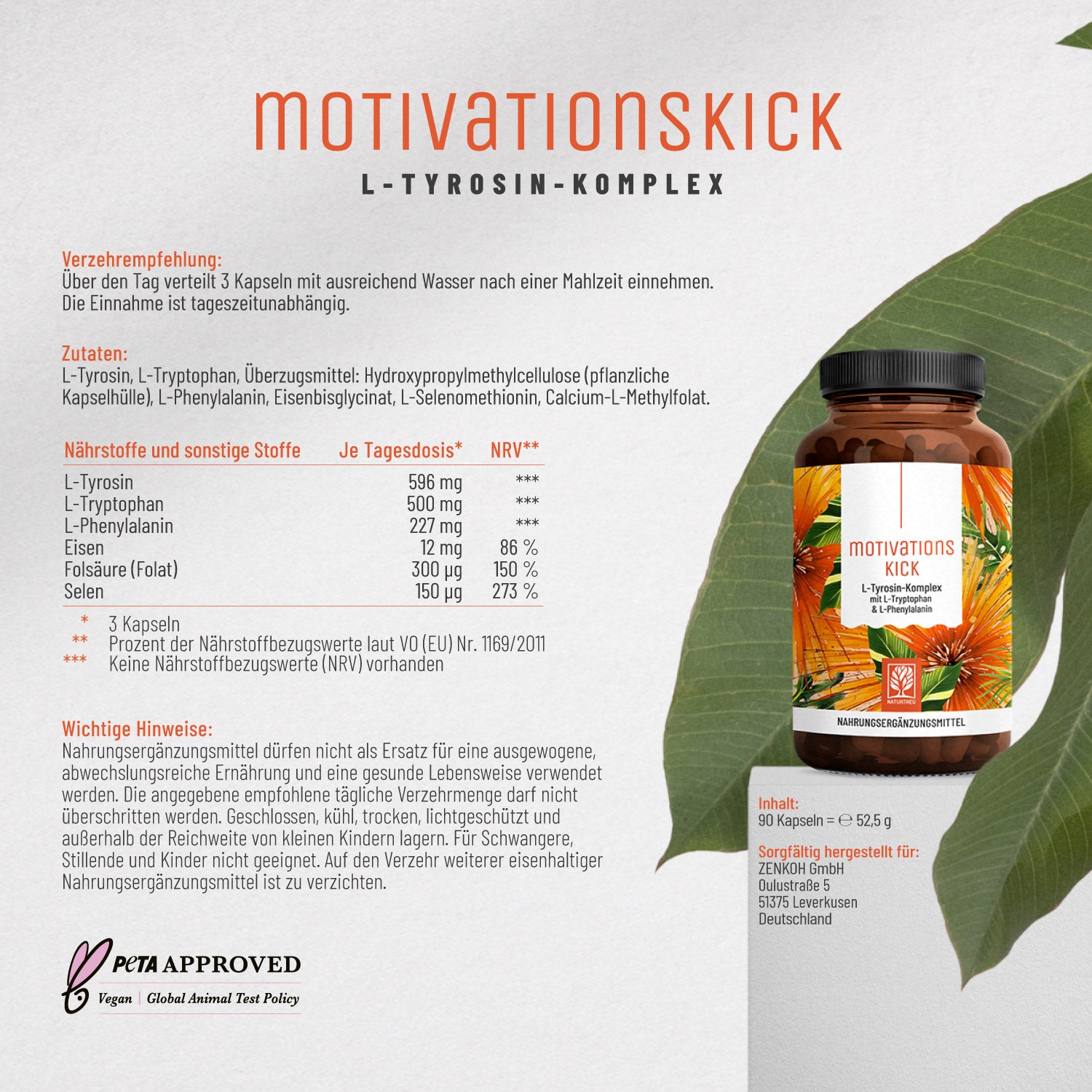 Motivationskick L-Tyrosin-Komplex Etikett 01