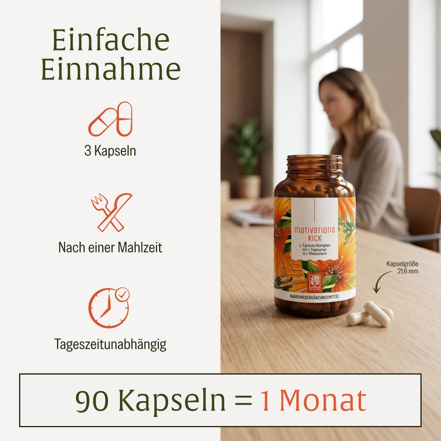 Motivationskick: L-Tyrosin-Komplex mit L-Tryptophan & L-Phenylalanin