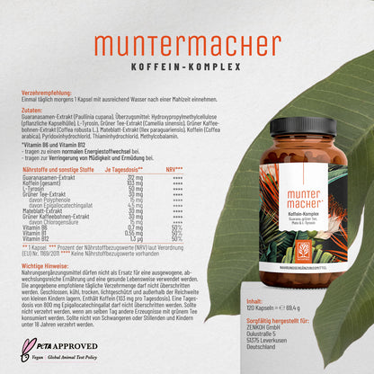 Muntermacher Koffein-Komplex Etikett 