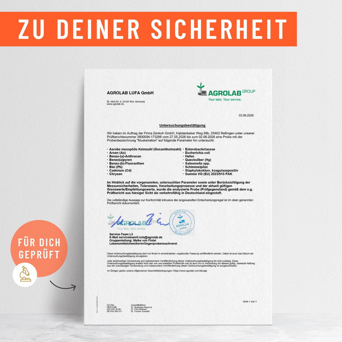 Muskelration Magnesiumcitrat L-Glutamin Laborzertifikat