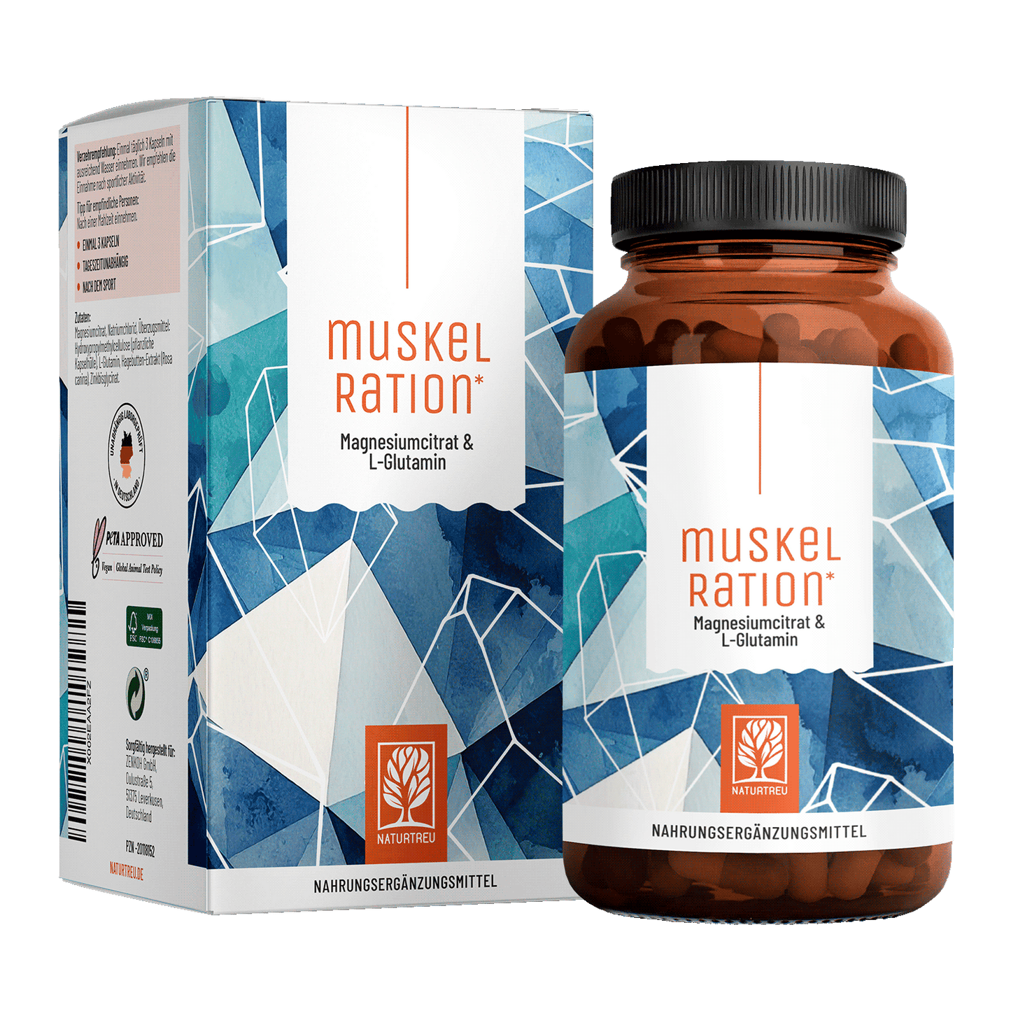 Muskelration Magnesiumcitrat und L-Glutamin Titelbild