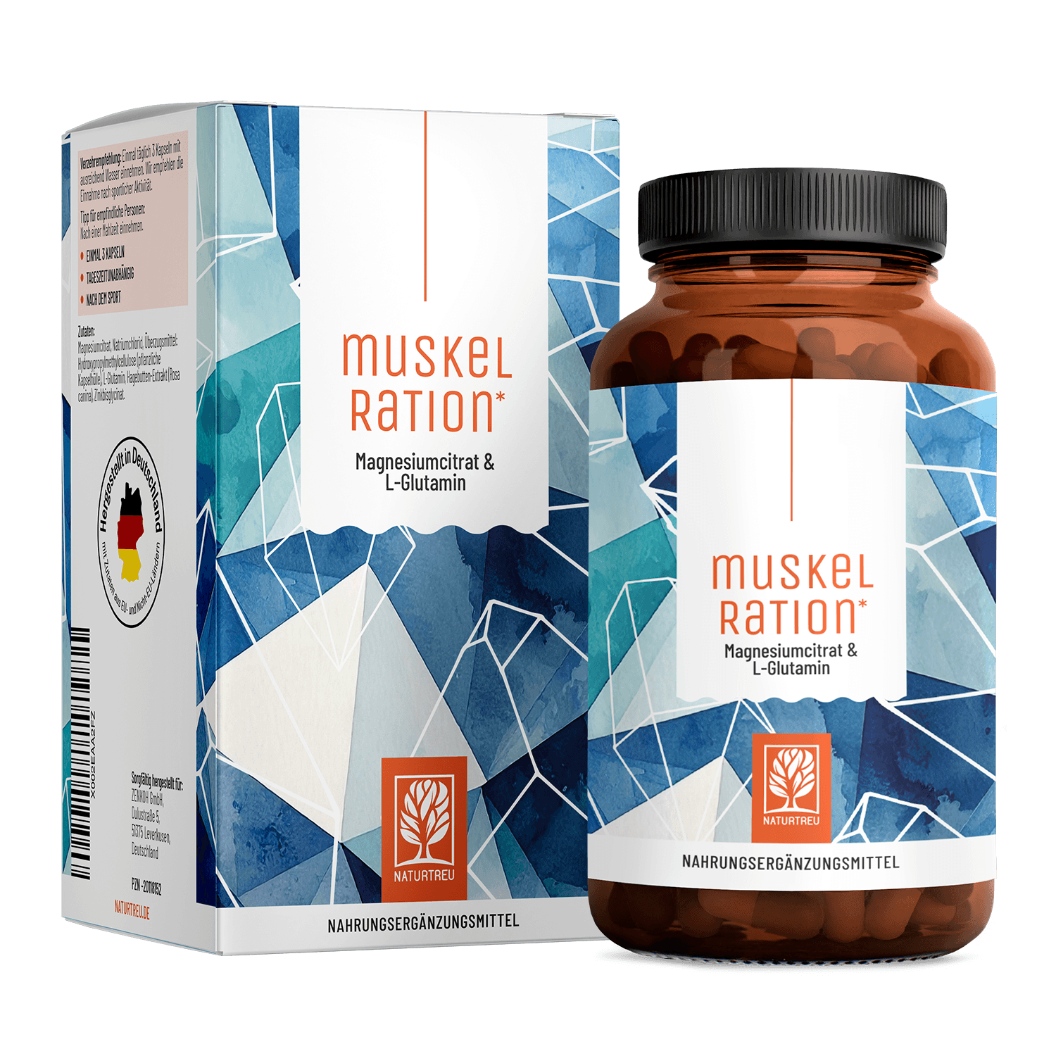 Muskelration Magnesiumcitrat und L-Glutamin Titelbild