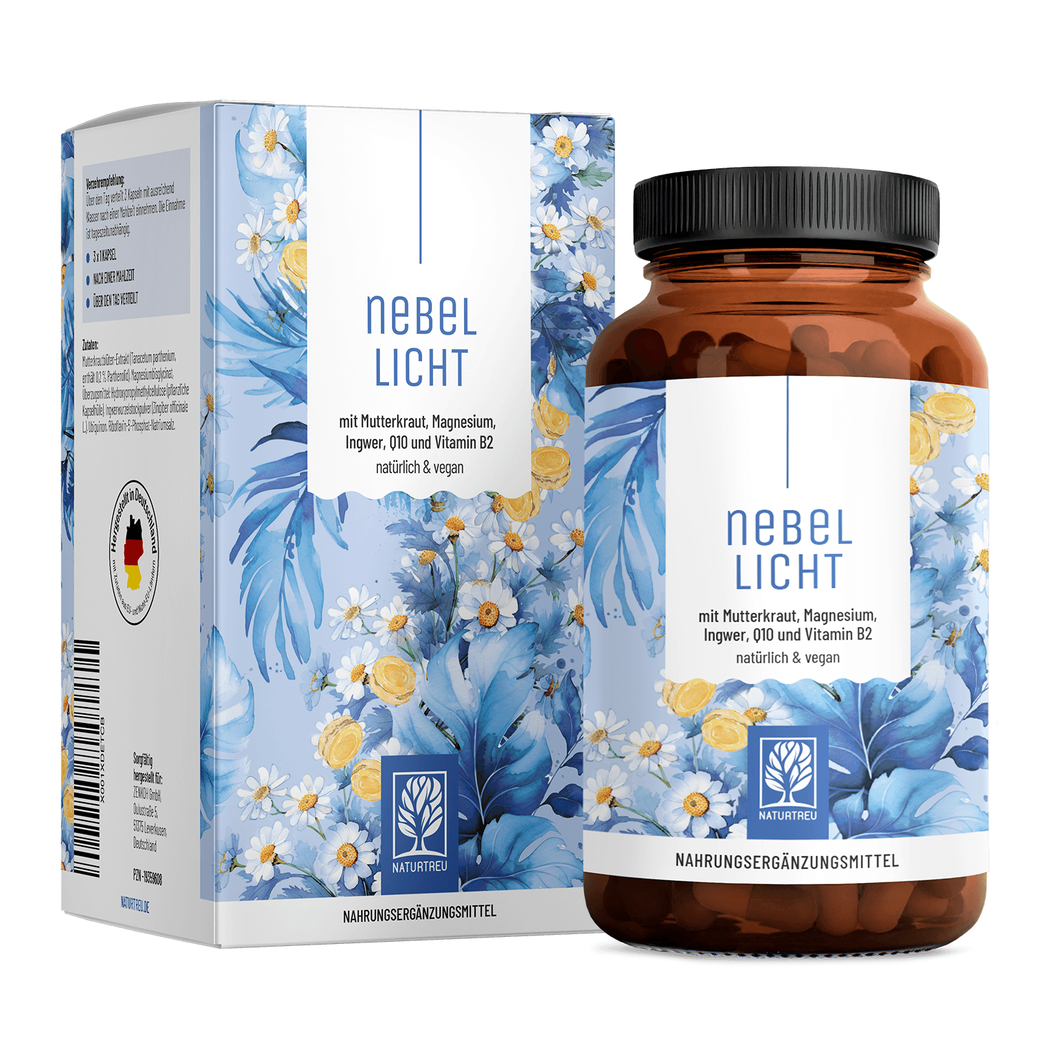 Nebellicht Mutterkraut Magnesium Ingwer Q10 Vitamin B2-Komplex Titelbild