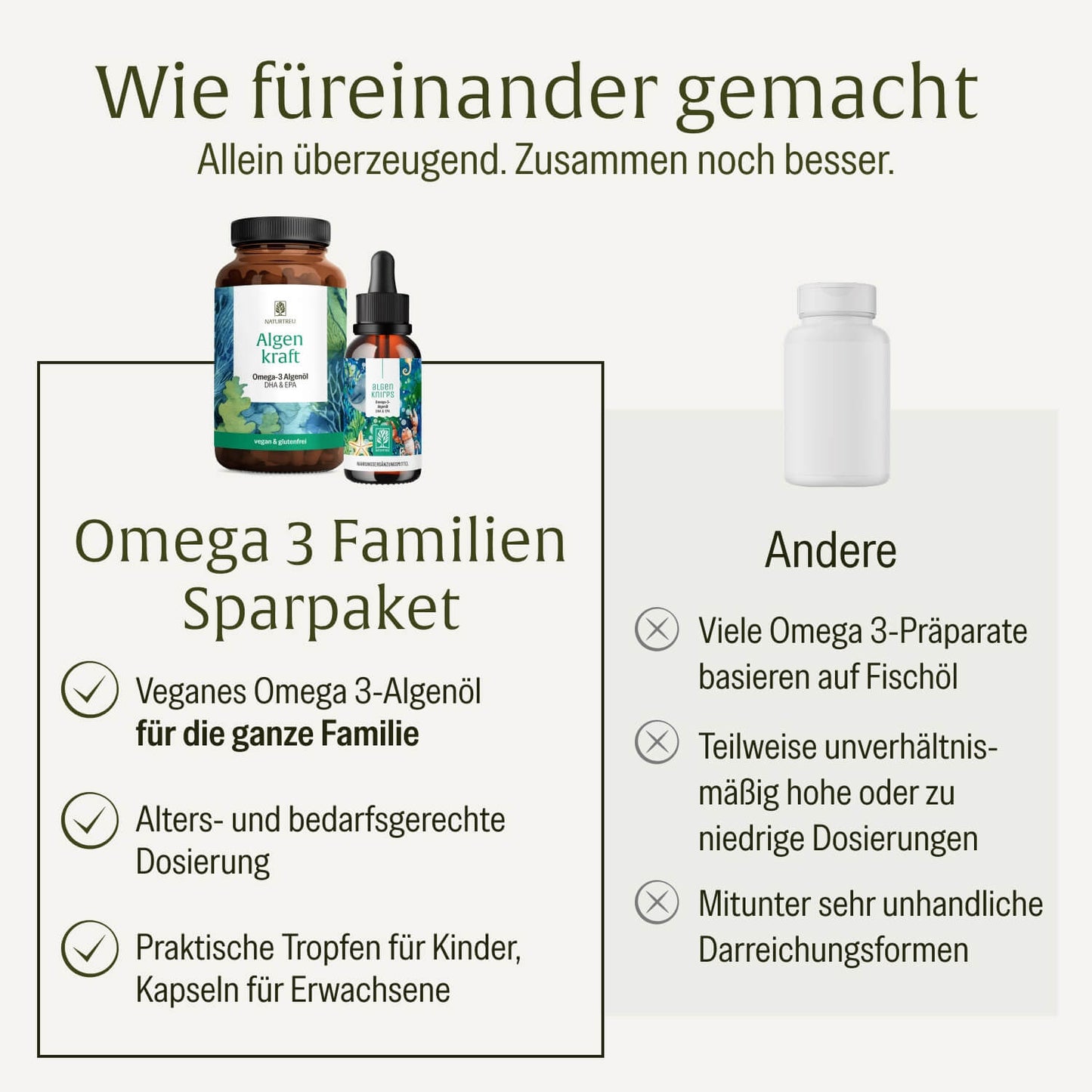 Omega 3 Familien Sparpaket: Algenkraft & Algenknirps