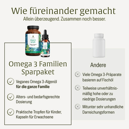 Omega 3 Familien Sparpaket: Algenkraft & Algenknirps