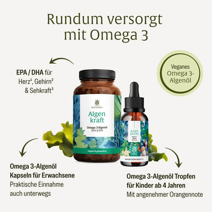 Omega 3 Familien Sparpaket: Algenkraft & Algenknirps