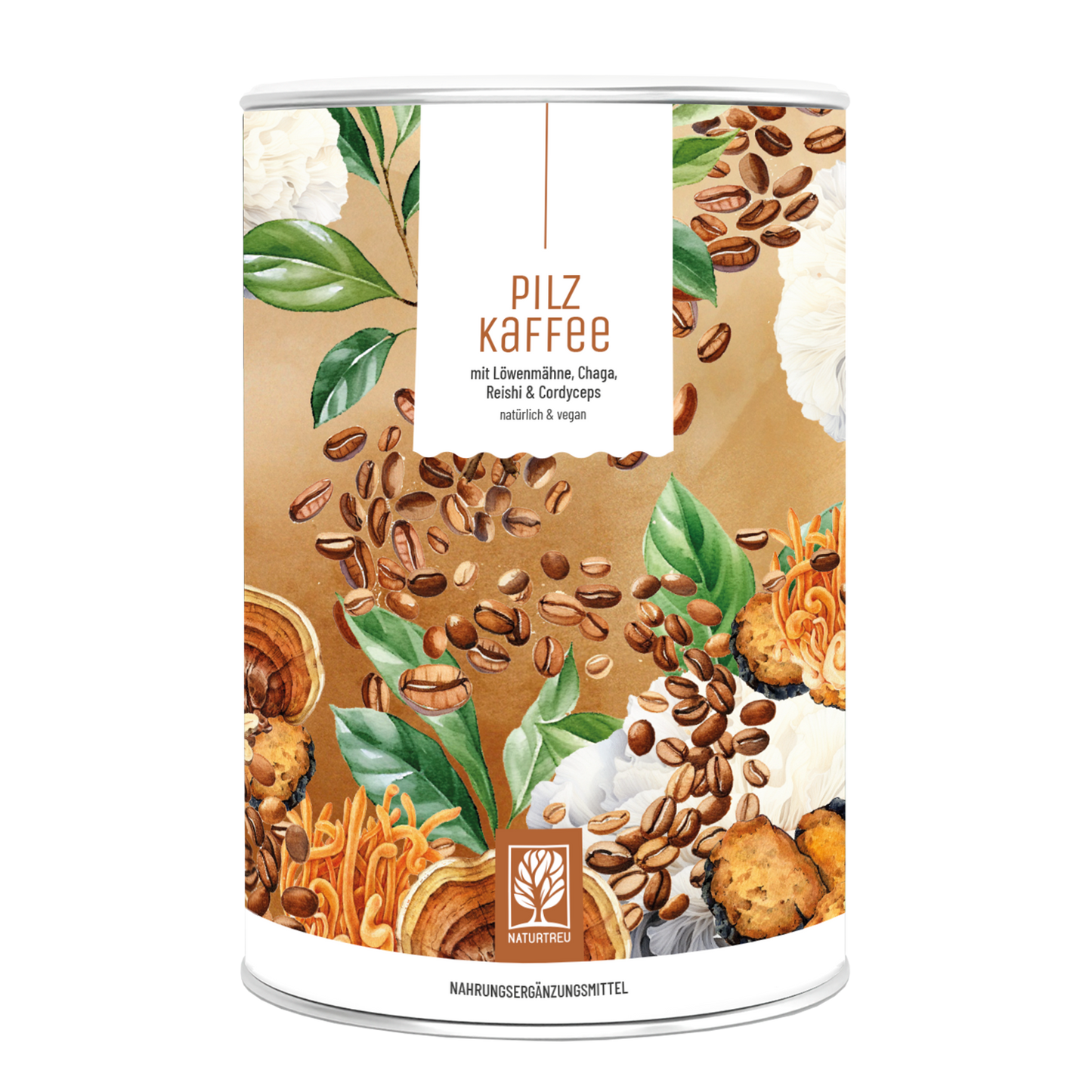Pilzkaffe Kaffeegetraenkepulver Titelbild