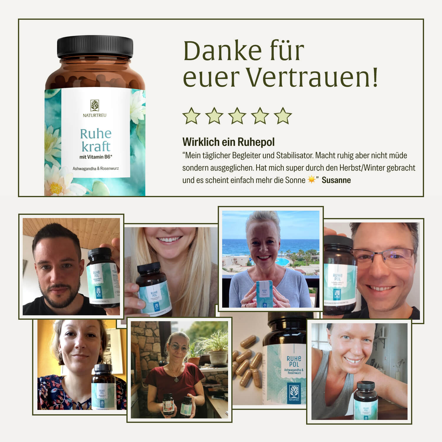 Ruhepol Ashwagandha Rosenwurz Testimonial