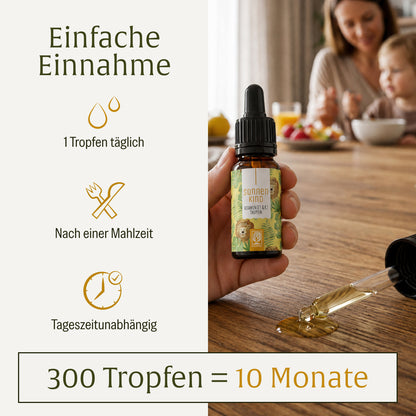 Sonnenkind: Vitamin D3 & K2 Tropfen für Kinder ab 4 (500 I.E.)