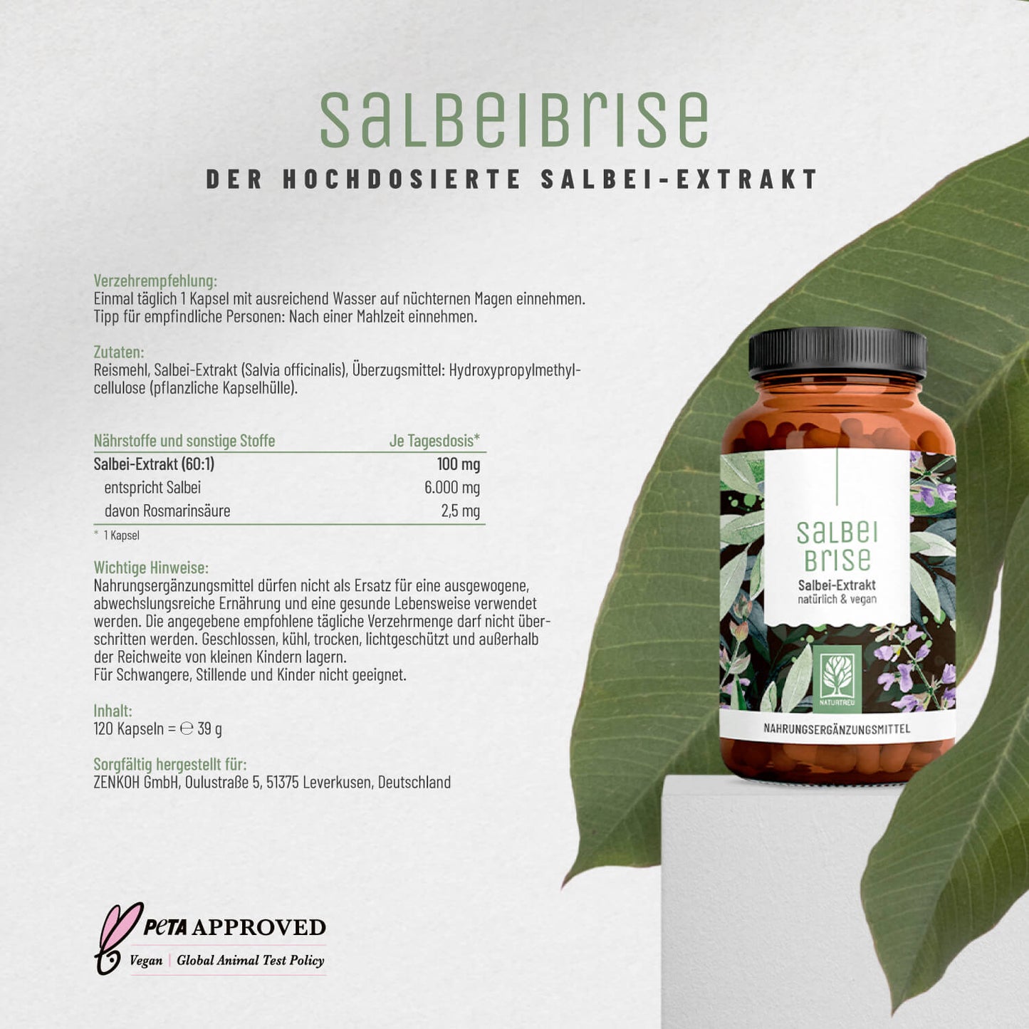 Salbeibrise Salbei-Extrakt Etikett