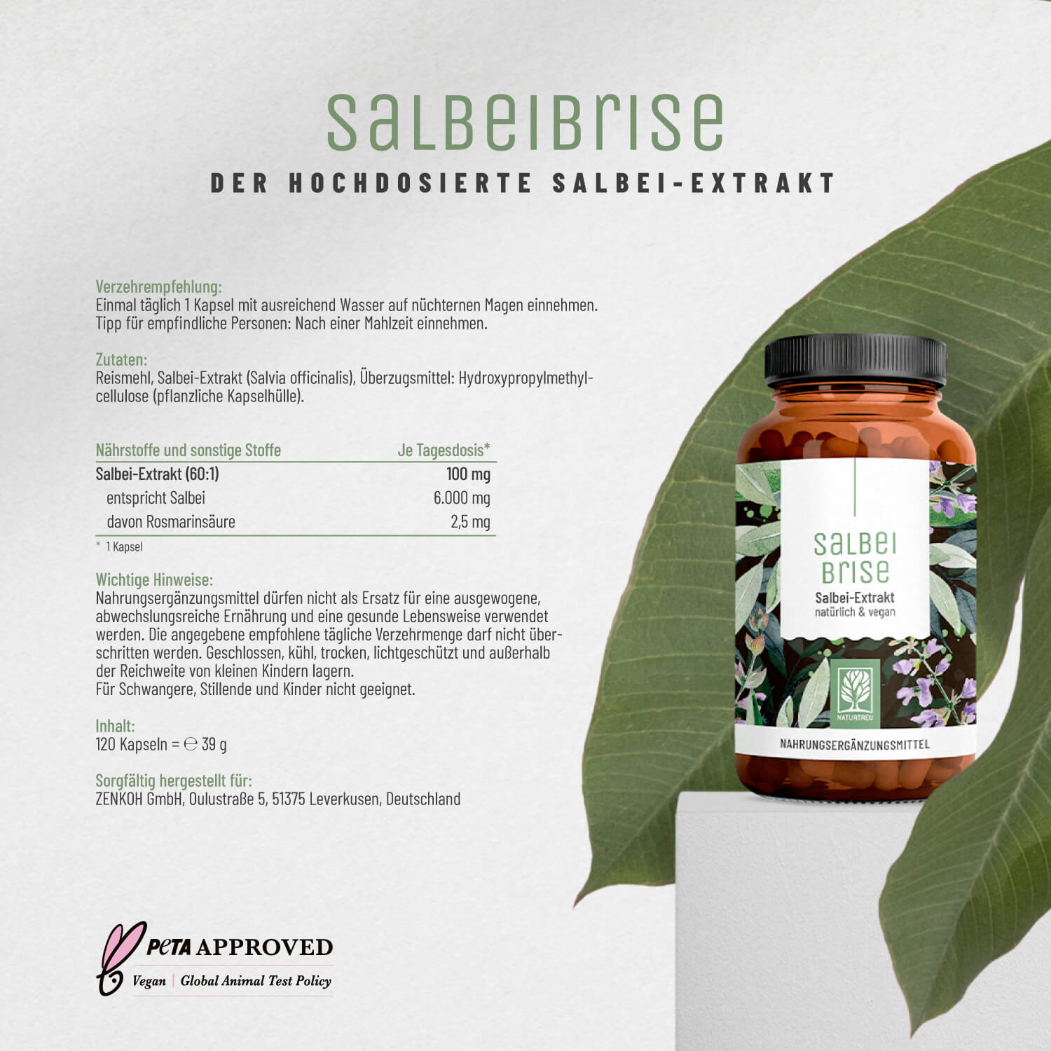 Salbeibrise Salbei-Extrakt Etikett