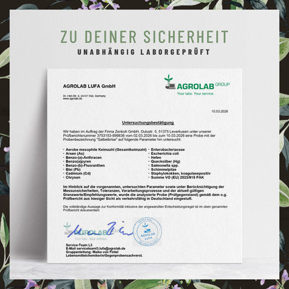 Salbeibrise Salbei-Extrakt Laborzertifikat 