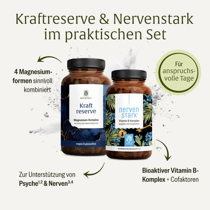 Starke Nerven Sparpaket: Magnesium- & Vitamin B-Komplex