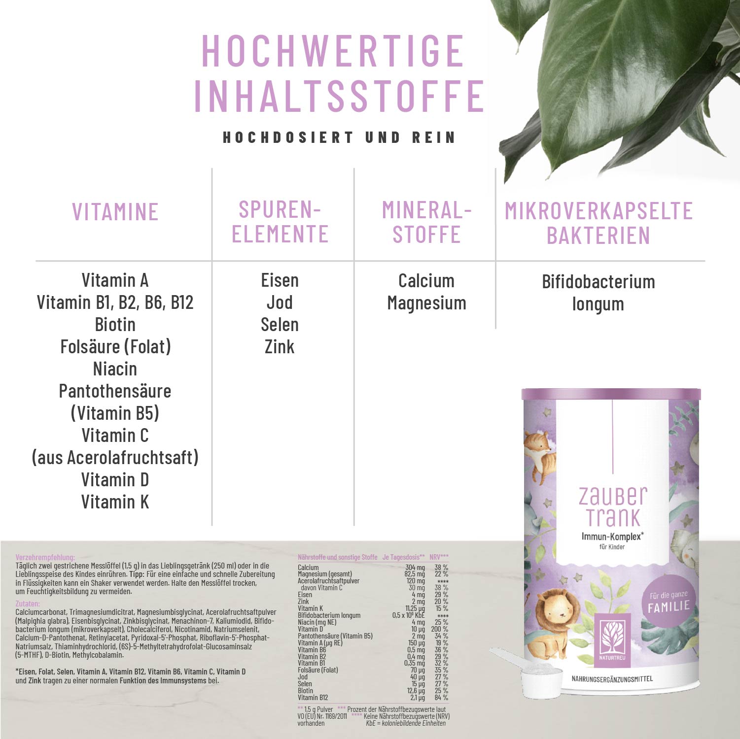 Zaubertrank Immun-Komplex Hochwertige-Inhaltsstoffe 